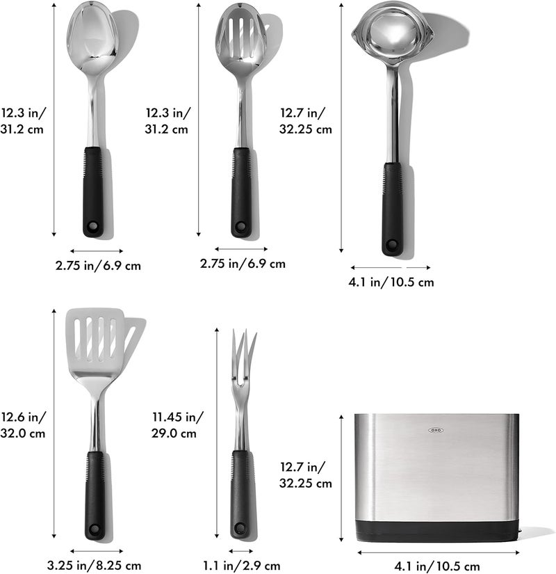 OXO OXO Good Grips Stainless Steel Prep  Serve Kitchen Tool 6pc Set  - Image 2