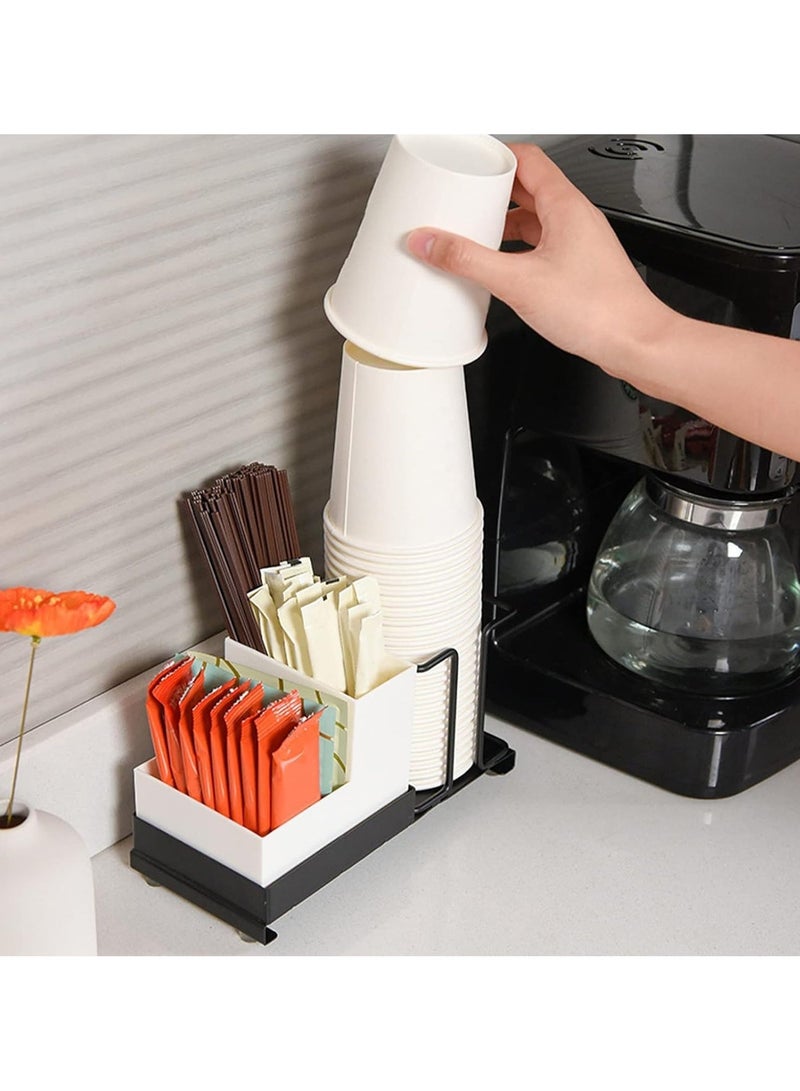 KIIUMI Coffee Station Organizer ，Paper Coffee Cup Organizer ，Dispenser Kitchenware Paper Cup Dispenser ，Coffee Bar Bin Box for Milk Tea Shop Restaurant - Image 3