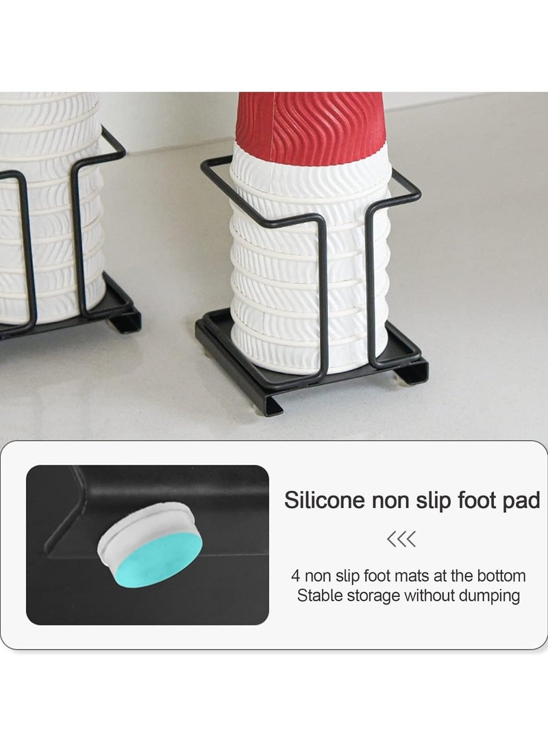 KIIUMI Coffee Station Organizer ，Paper Coffee Cup Organizer ，Dispenser Kitchenware Paper Cup Dispenser ，Coffee Bar Bin Box for Milk Tea Shop Restaurant - Image 4