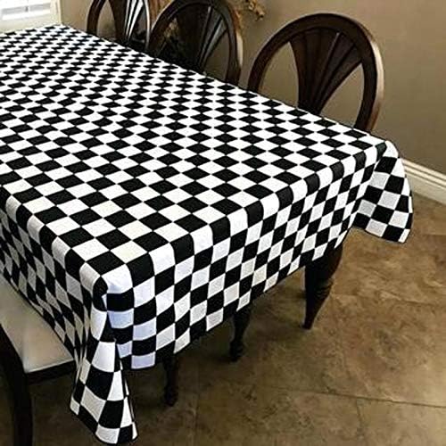 BalsaCircle 54Inch Wide x 10 Yards Black and White Checkerboard Satin Fabric by The Bolt  Sewing Craft Wedding Favors Supplies - Image 2