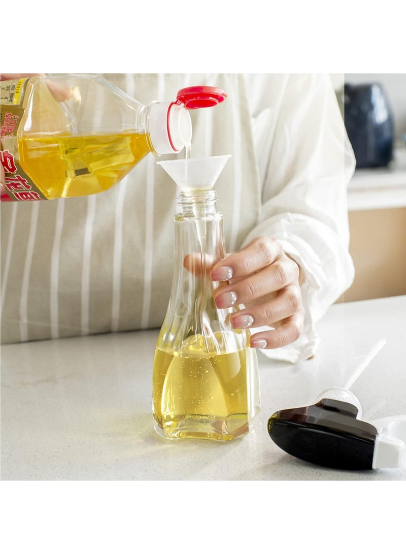Hihonor Oil Sprayer for Cooking, Olive Oil Spray Glass Square Bottle, 240 ML Oil Vinegar Mister Spritzer Dispenser Transverse Vertical Spray for Air Fryer BBQ Baking Salad Making Canola Frying Grilling, Silver - Image 4