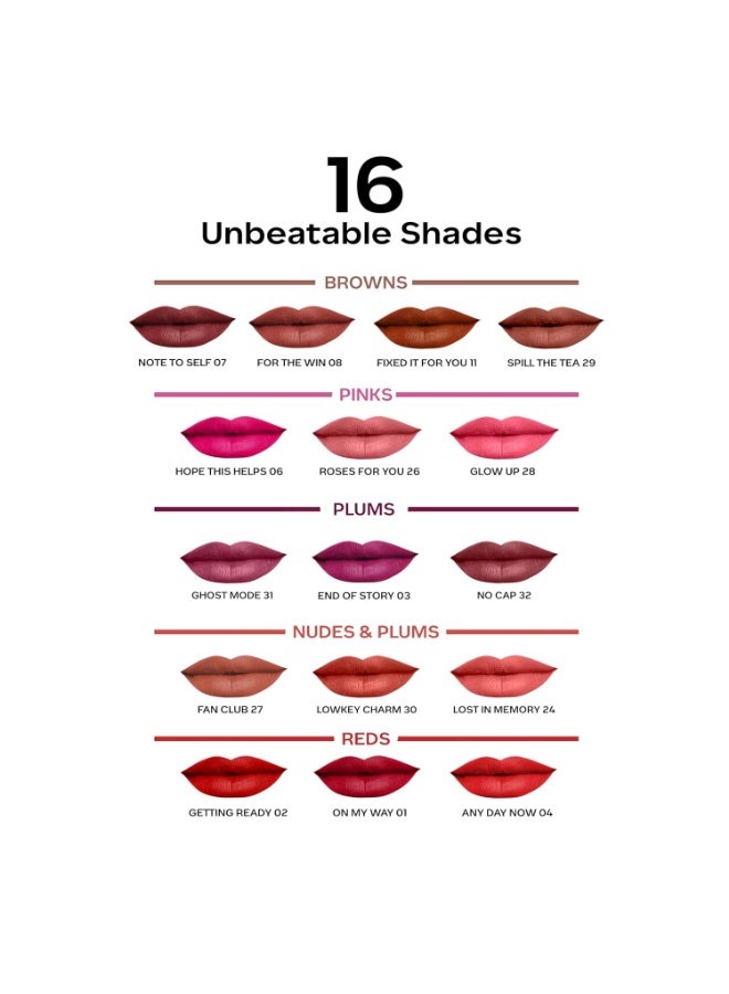 Facescanada FACES CANADA Comfy Matte Liquid Lipstick - Getting Ready 02 (Red), 3 ml | Comfortable 10HR Longstay | Intense Matte Color | Almond Oil & Vitamin E Infused | Super Smooth | No Dryness | No Alcohol - Image 4