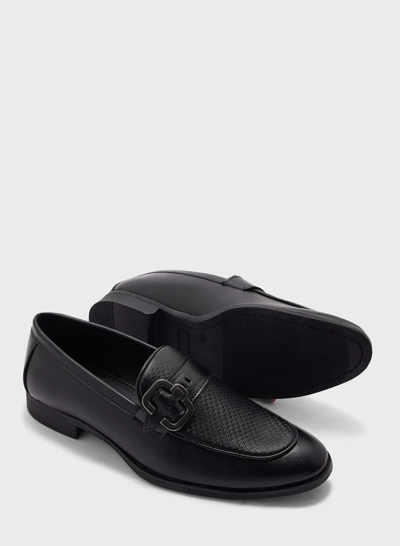Robert Wood Buckle Detail Formal Slip Ons