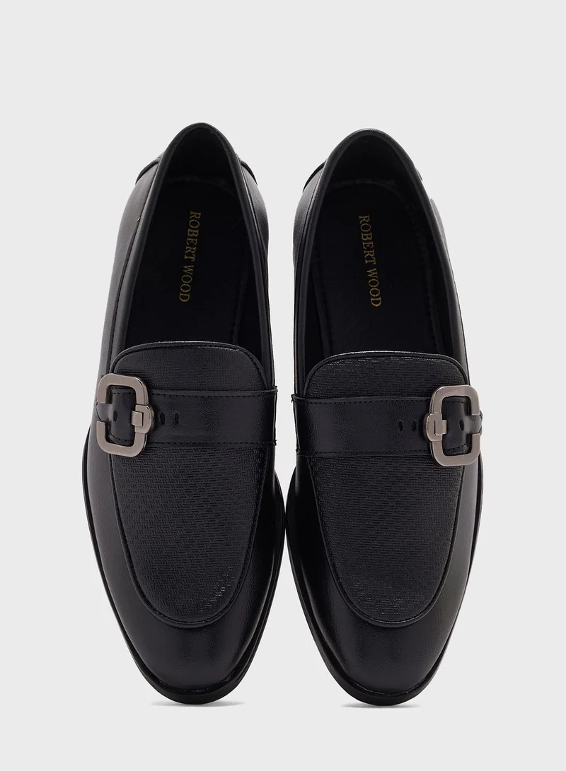 Robert Wood Buckle Detail Formal Slip Ons