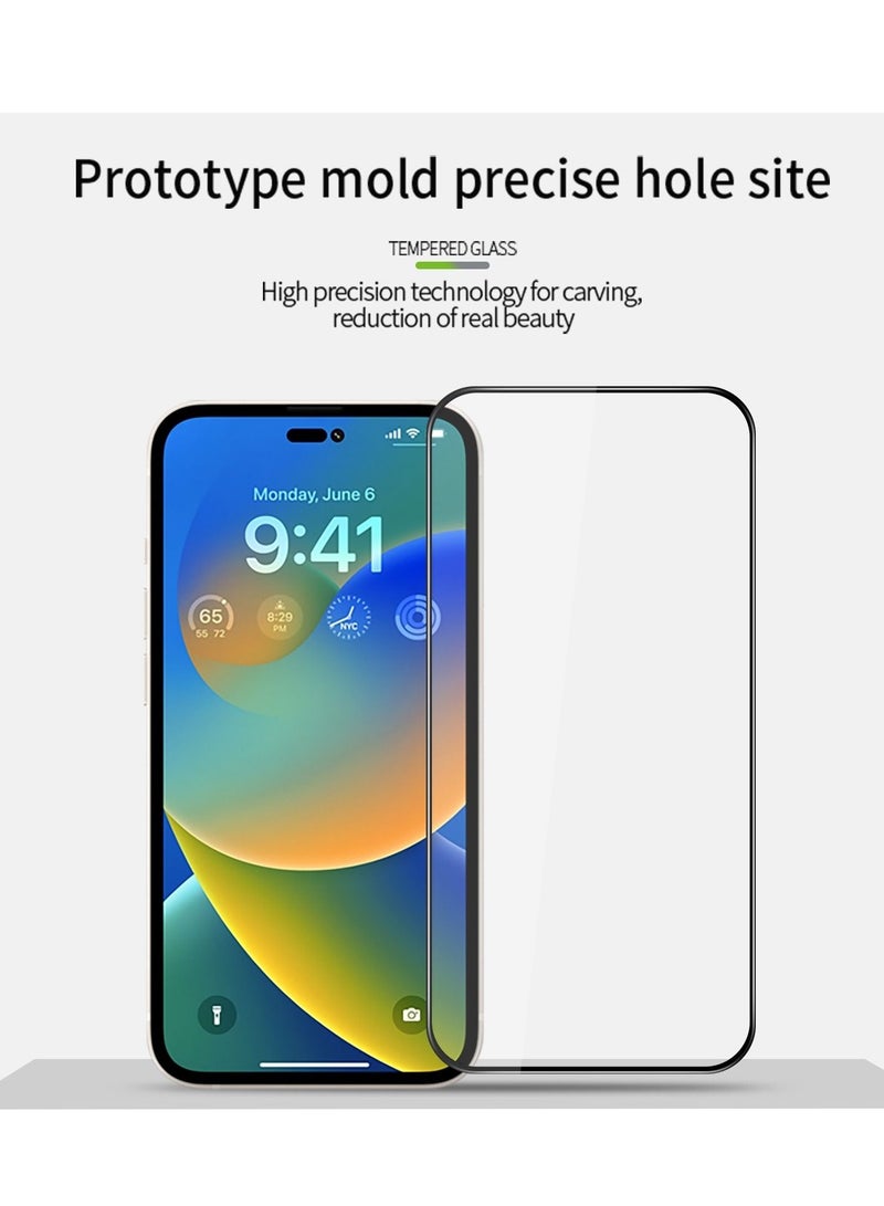 BORTONY iPhone 14 Pro Max 9H Hardness Tempered Glass Screen Protector Bubble Free Ultra HD Case Friendly Full Coverage For Apple iPhone 14 Pro Max 6.7" - Image 5