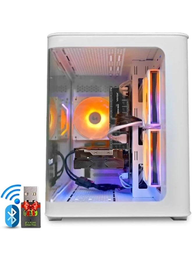 PCD Gaming PC With Intel Core Ultra 5 225F Processor/16GB RAM DDR5/1TB SSD M.2/8GB Nvidia GeForce RTX 5060 Graphics/H810M-E Motherboard/RGB Case Fans/600W PSU/ White English white - Image 2
