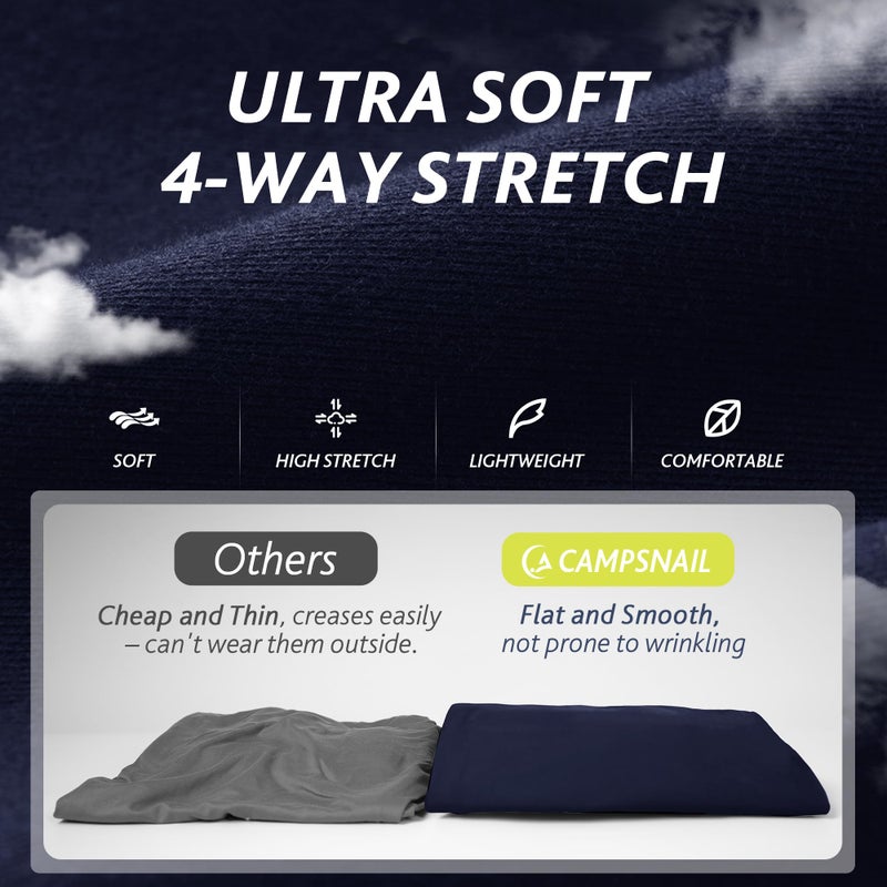 CAMPSNAIL 4 Pack Joggers for Women - Sweatpants with Pockets Lightweight Comfy Yoga Pants for Workout Travel Lounge - Image 4