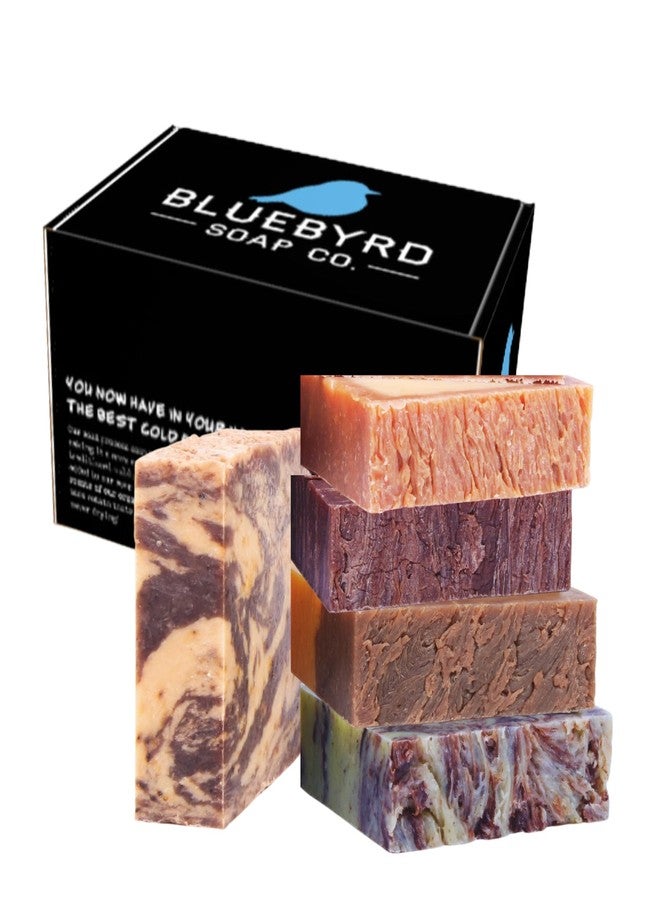 BLUEBYRD SOAP CO. Bluebyrd Gourmet Assorted Handmade Soap Bars for Women & Men | Large, 25 oz Gift Set of 5 Natural Cleansing Bars - Chocolate Orange, Coffee, Mocha, Mint Chocolate | Vegan Soap Gift (Gourmet) - Image 1
