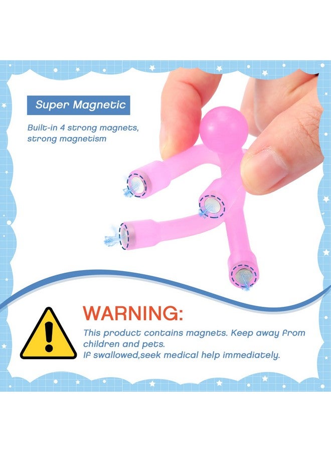 Jerify 30 Pcs Humanoid Magnetic Toys Colorful Fidget Toys for Adults Hobbies Crafts Science Cute Novelty Man Fridge Magnets Men Refrigerator Magnets for Refrigerator, Door, Office Fun (Funny Style) - Image 2