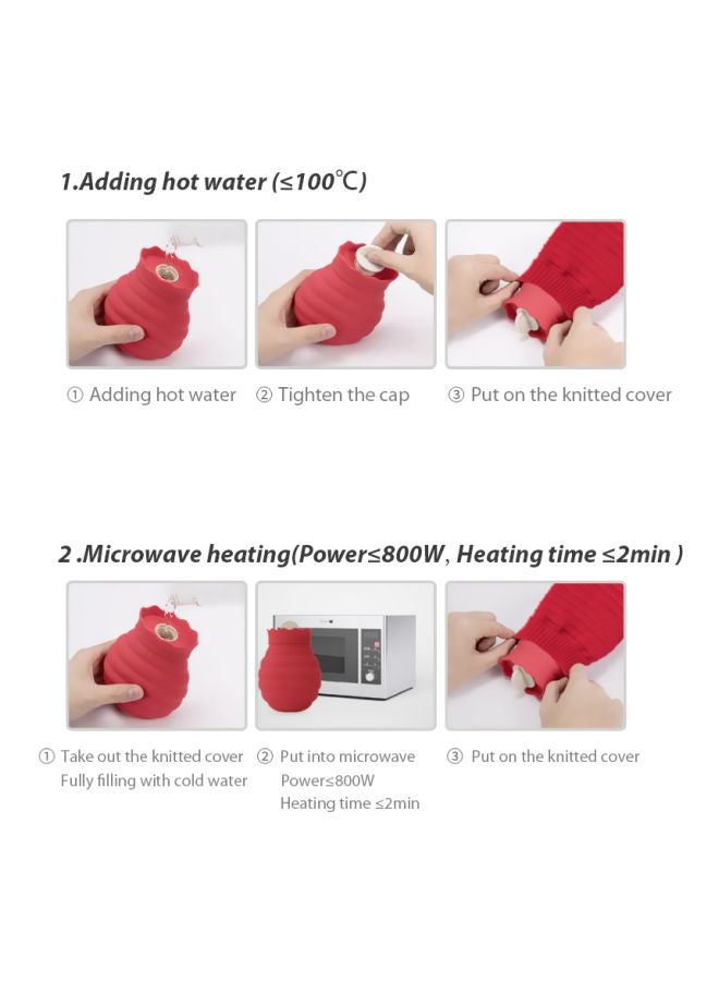 Xiaomi 2-Piece Microwave Heating Silicone Bottle With Cover PAA0744R-S_P Red - Image 3