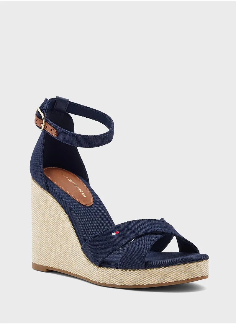 تومي هيلفيغر HIGH WEDGE CRISS CROSS ESPADRILLES