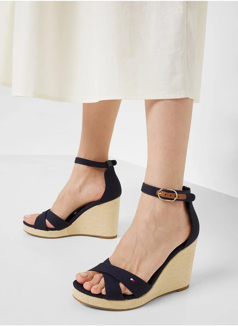 تومي هيلفيغر HIGH WEDGE CRISS CROSS ESPADRILLES
