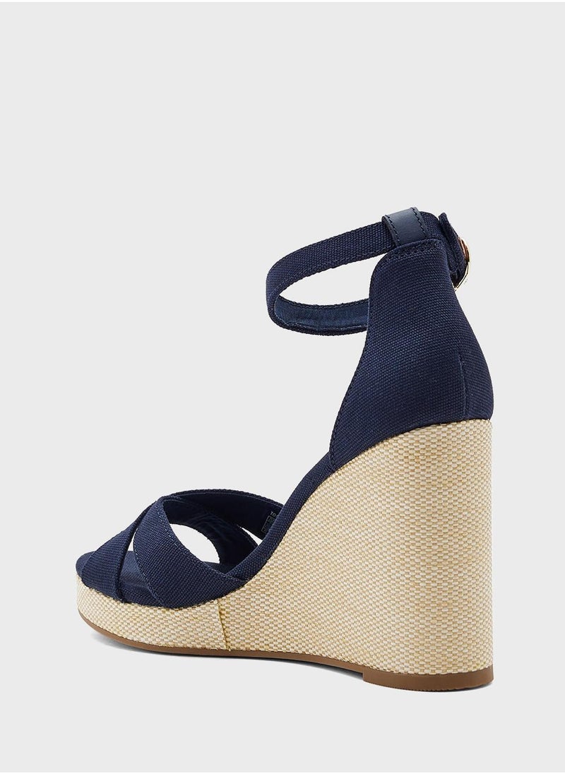 TOMMY HILFIGER HIGH WEDGE CRISS CROSS ESPADRILLES  - Image 5