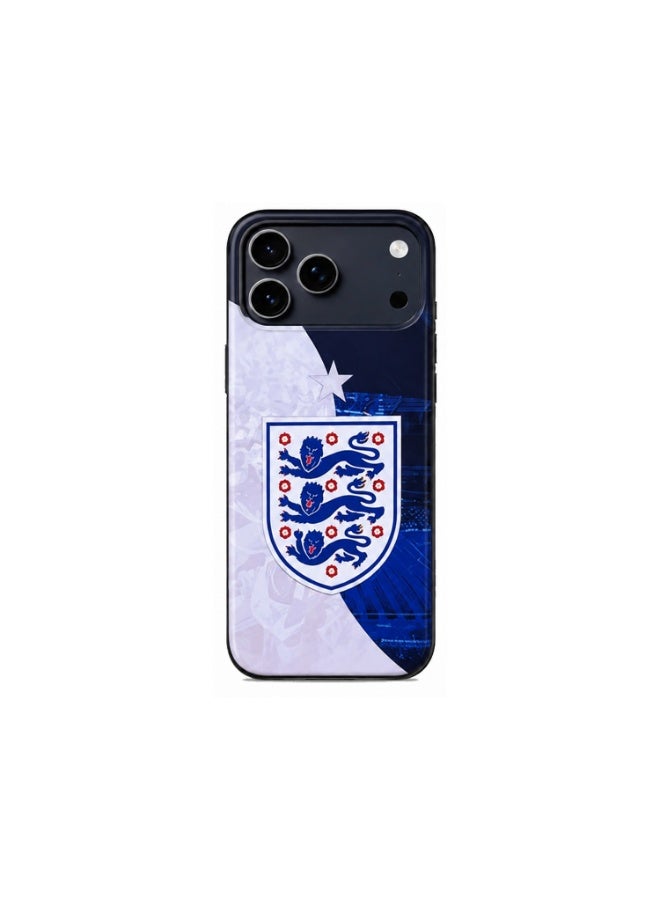 Lacoz Football Theme England Team Logo Printed Slim Fit Anti-Scratch Back Case with Precision Cut-Outs and Comfortable Grip Shockproof Protective Cover Compatible With iPhone 17 Pro - Image 2