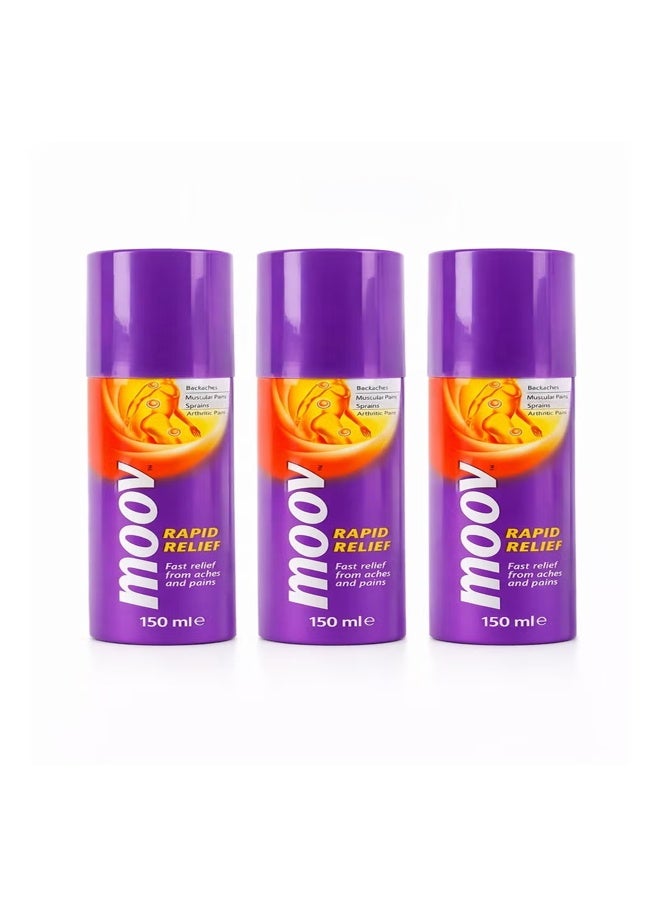 Moov Rapid Pain Relief Spray - 3X150ml - Image 1