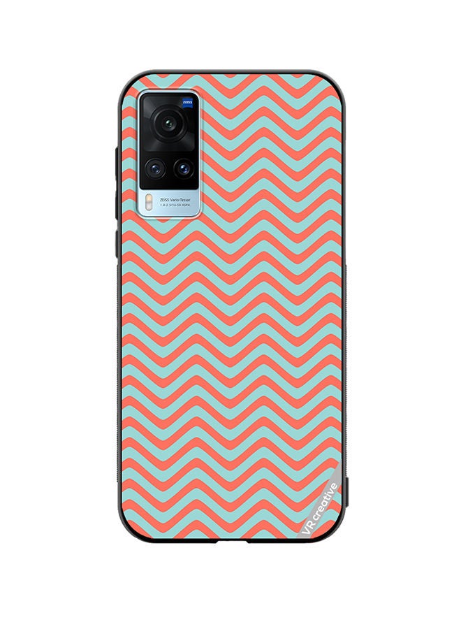VR CREATIVE Protective Case Cover For Vivo X60 Strips Design Multicolour - Image 1