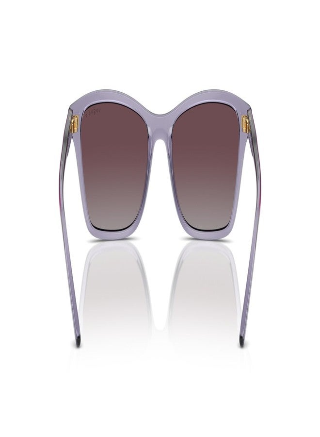 Vogue Eyewear VO5551S Sunglasses, Transparent Purple/Grey Gradient Violet Polarized, 54 mm - Image 4