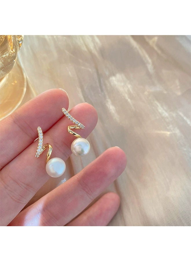 Goolsky S925 Sterling Silver Stud Earrings for Women Summer Niche Design High-End Light Luxury Shell Pearl French New Trendy Statement Earrings - Image 1