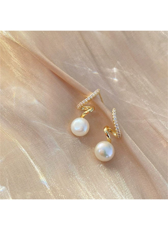 Goolsky S925 Sterling Silver Stud Earrings for Women Summer Niche Design High-End Light Luxury Shell Pearl French New Trendy Statement Earrings - Image 3