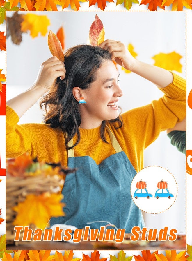Remuuly 90 Pairs Christmas Earrings for Women Bulk Holiday Stud Earrings Thanksgiving Dangle Earring Set Santa Christmas Tree Snowman Turkey Pumpkin for Jewelry Gifts Party Favors - Image 4