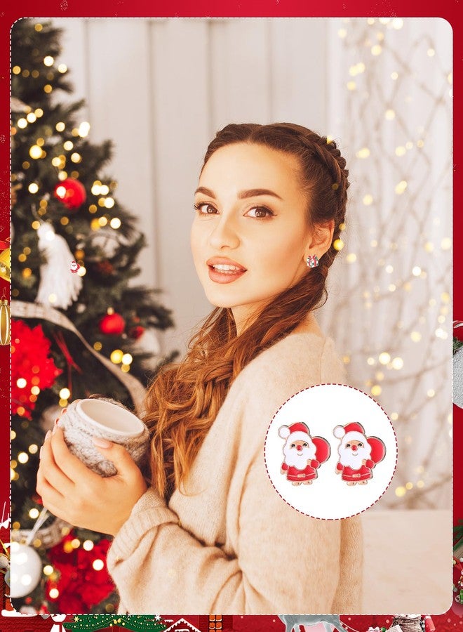 Remuuly 90 Pairs Christmas Earrings for Women Bulk Holiday Stud Earrings Thanksgiving Dangle Earring Set Santa Christmas Tree Snowman Turkey Pumpkin for Jewelry Gifts Party Favors - Image 3