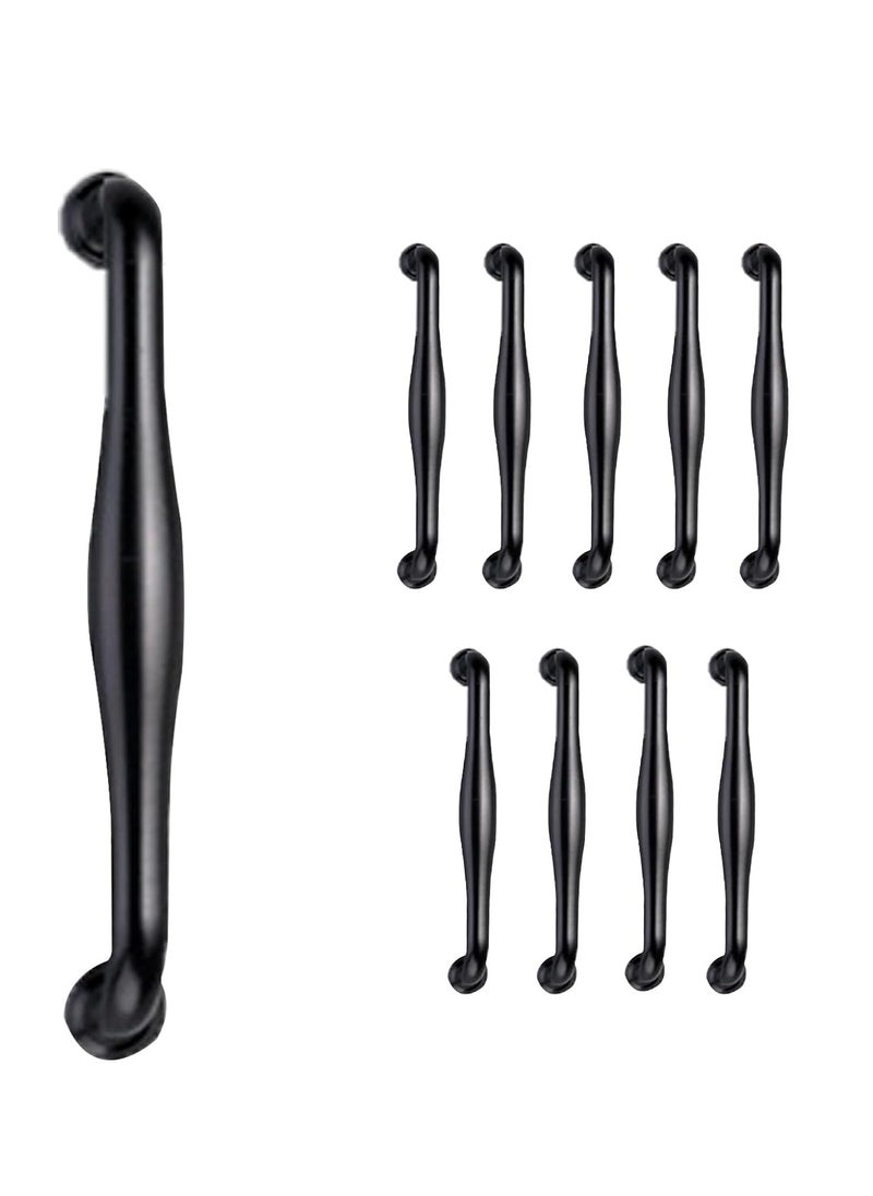 Captaintech Drawer Handles 10 pcs Hardware Pull Handle Kitchen Cabinet Handles Matte Black Antique Drawer Pulls Hardware Kitchen Handles Cabinet Pulls Door Pull Handle  - Image 1