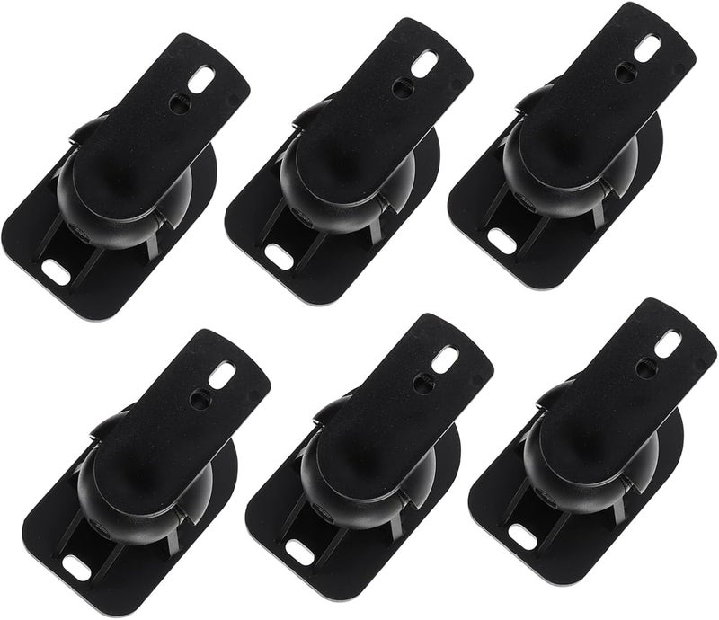 Black Speaker Wall Mount Brackets 6 Sets for Surround Sound Easy Installation Strong Load Bearing - Image 1