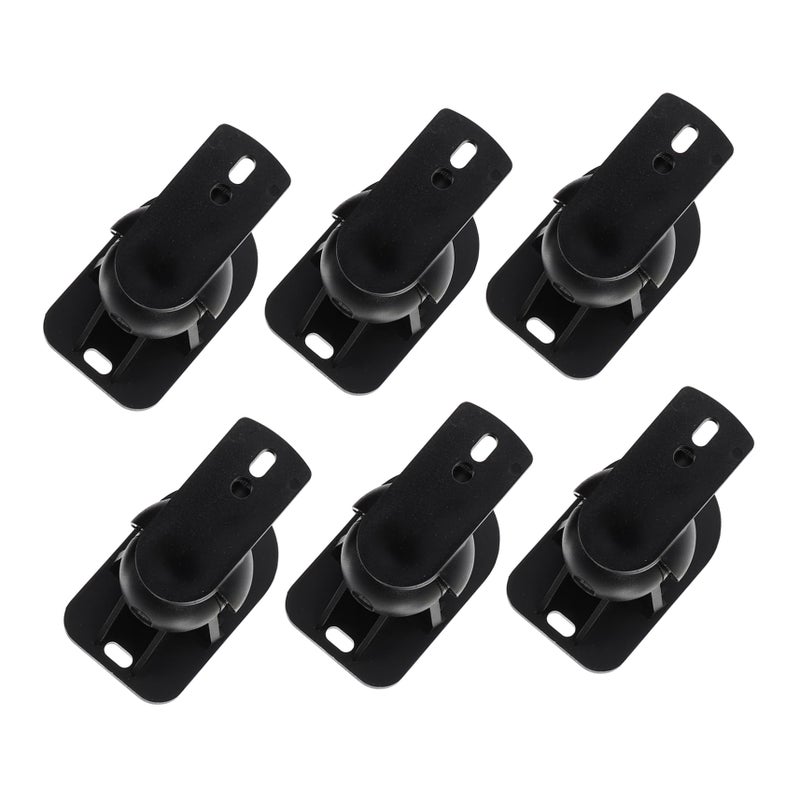 Black Speaker Wall Mount Brackets 6 Sets for Surround Sound Easy Installation Strong Load Bearing - Image 2