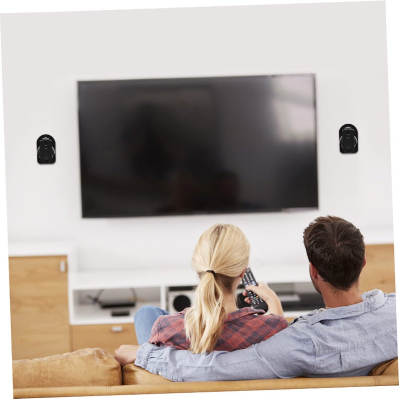 Black Speaker Wall Mount Brackets 6 Sets for Surround Sound Easy Installation Strong Load Bearing - Image 5