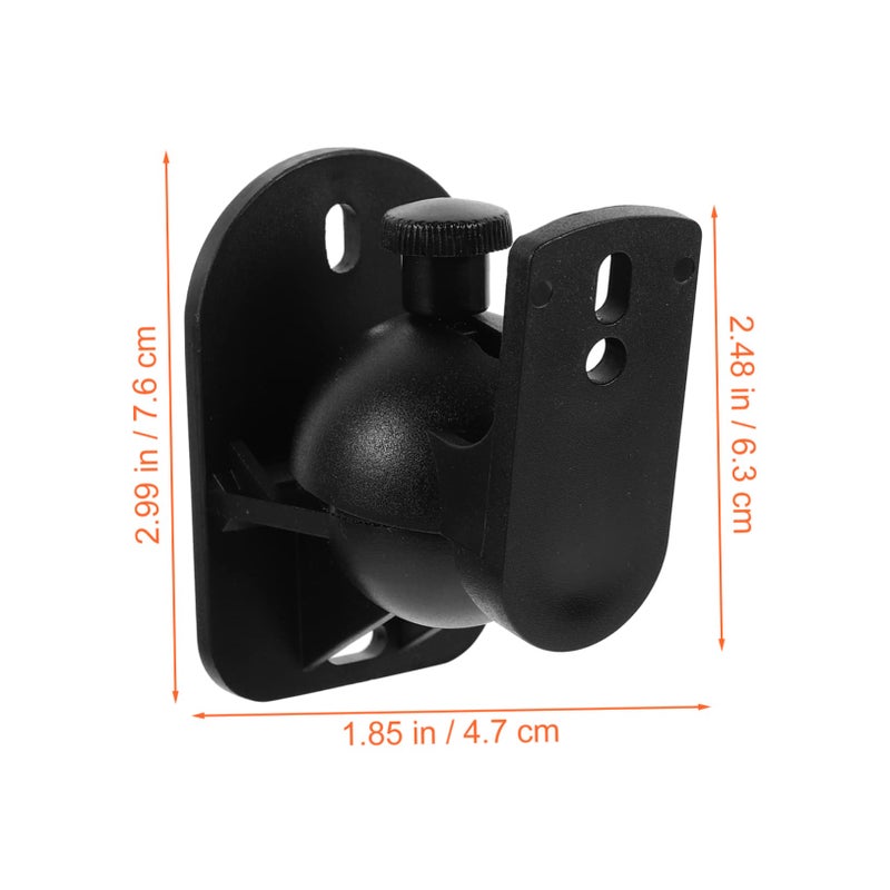 Black Speaker Wall Mount Brackets 6 Sets for Surround Sound Easy Installation Strong Load Bearing - Image 3