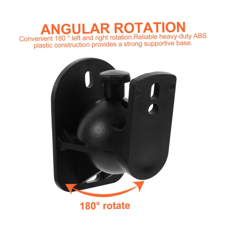 Black Speaker Wall Mount Brackets 6 Sets for Surround Sound Easy Installation Strong Load Bearing - Image 4