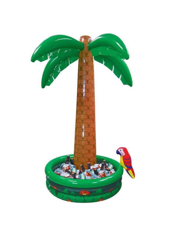 Amscan Jumbo Palm Tree Inflatable Cooler 6 Ft Multicolor - Image 2