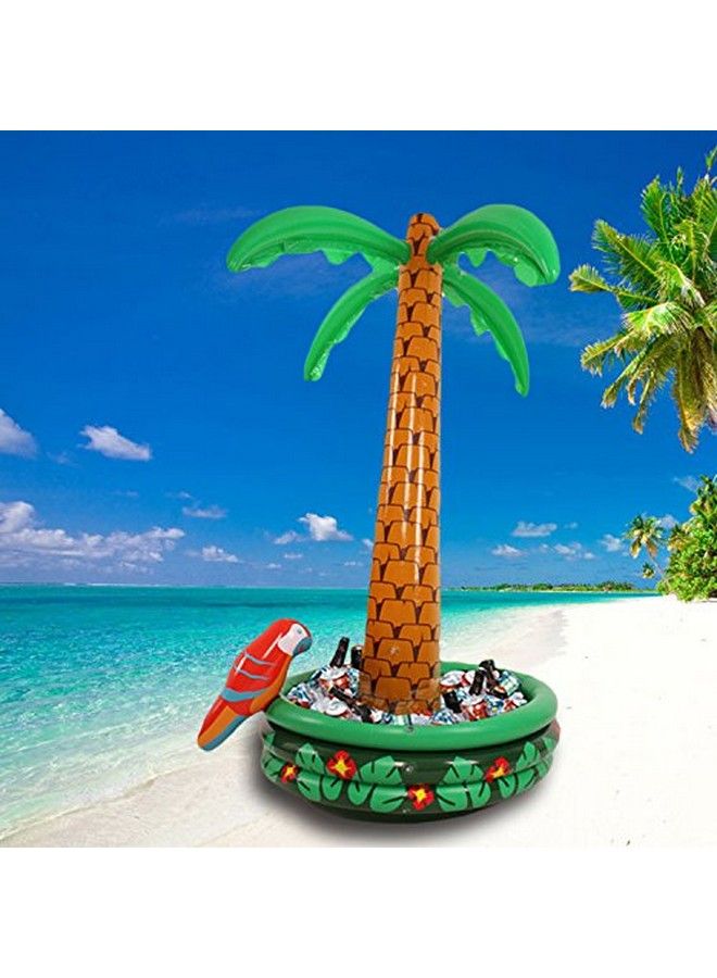 Amscan Jumbo Palm Tree Inflatable Cooler 6 Ft Multicolor - Image 4
