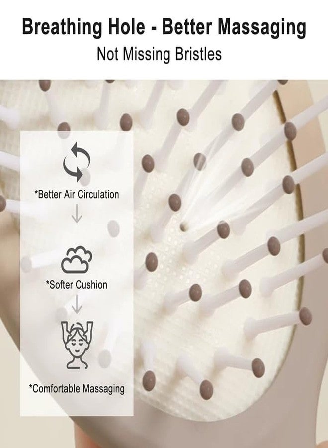 RHOS Mini Hair Brush for Women,Men and Kids-Travel Size Hair Brush for Purse,Pocket,backpack-Small Cushion Paddle Brush with Soft Bristles-Mini Detangler Brush for All Hair Types(1 Pack-Olive Wood) - Image 4