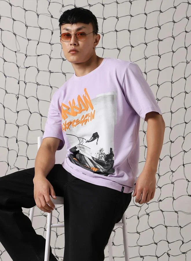هوبرهولمي Men Printed Graphic Relaxed Fit T-Shirt