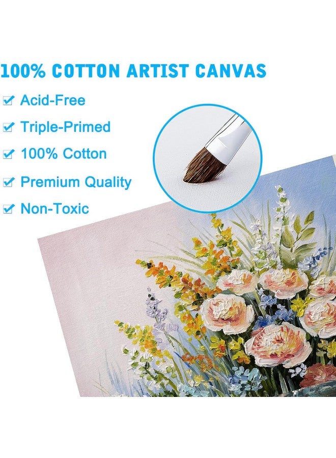 True Flair Trueflair 9 PC Big Sizes Cotton Canvas Boards for Acrylic, Gouache, Watercolour, Ink Painting, Art Supplies, (8X10, 9X11, 11X14) 3pcs Each (100% Cotton) - Image 2