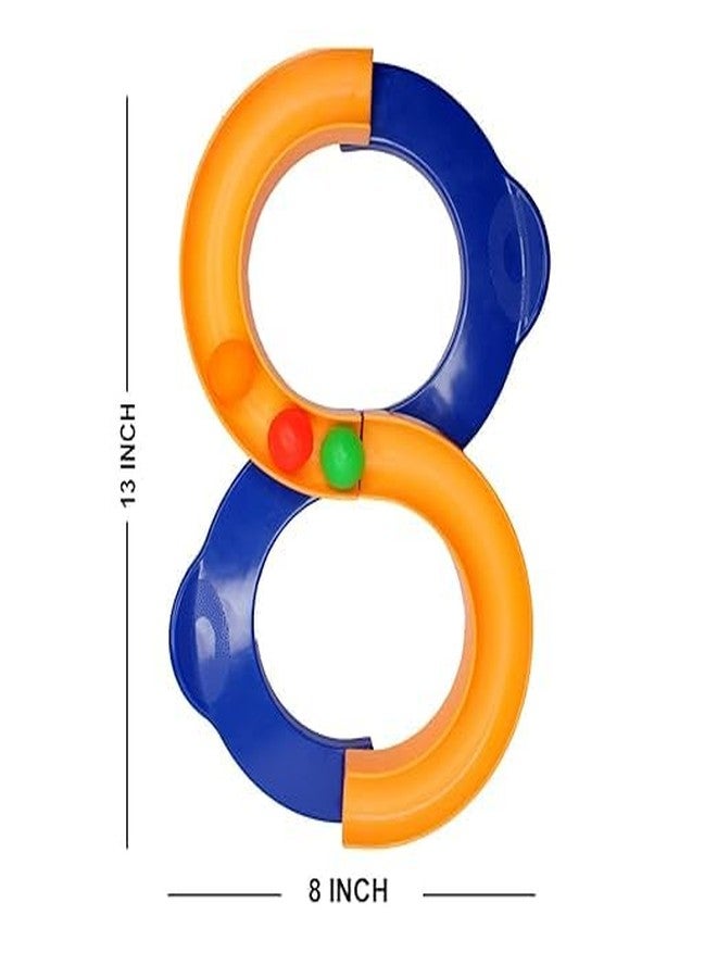 GLAN 8 Shape Infinite Loop Interaction Balancing Track Toy with 3 Bouncing Balls for Kids Indoor Games for Kids Fun and Playing Multicolour Pack of 1 (Track Game) - Image 2