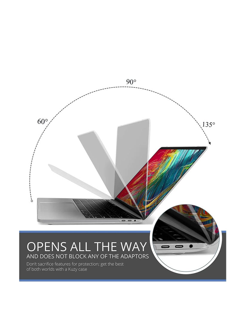 Generic - Case Compatible with MacBook Pro 13 inch Case 2022-2016 (Model: A2338 M1/M2 A2289 A2251 A2159 A1706 A1708 A1989), Slim Plastic Hard Shell Protective Case Cover with Touch Bar - Matte Clear - Image 1