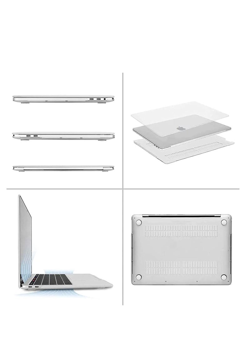 Generic - Case Compatible with MacBook Pro 13 inch Case 2022-2016 (Model: A2338 M1/M2 A2289 A2251 A2159 A1706 A1708 A1989), Slim Plastic Hard Shell Protective Case Cover with Touch Bar - Matte Clear - Image 1