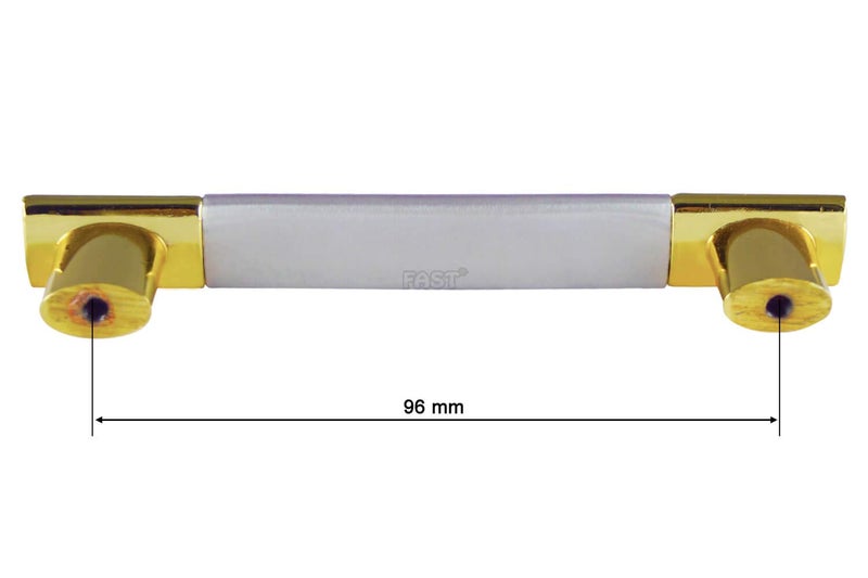 FAST CP33 Gold and Stainless Steel Cabinet Pull Handle for Wardrobe Door & All Other Cabinets Drawer 2pcs (96mm 4inch) - Image 4
