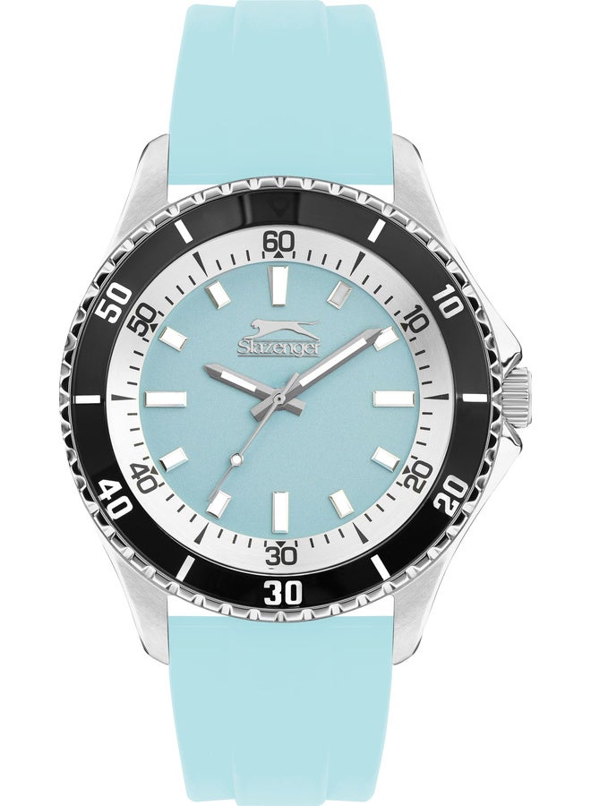 سلازنجر ساعة يد رجالية تناظرية بسوار سيليكون - Image 1
