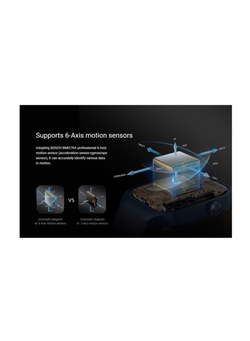 ميبرو ساعة ذكية T2 - أزرق غامق - Image 3