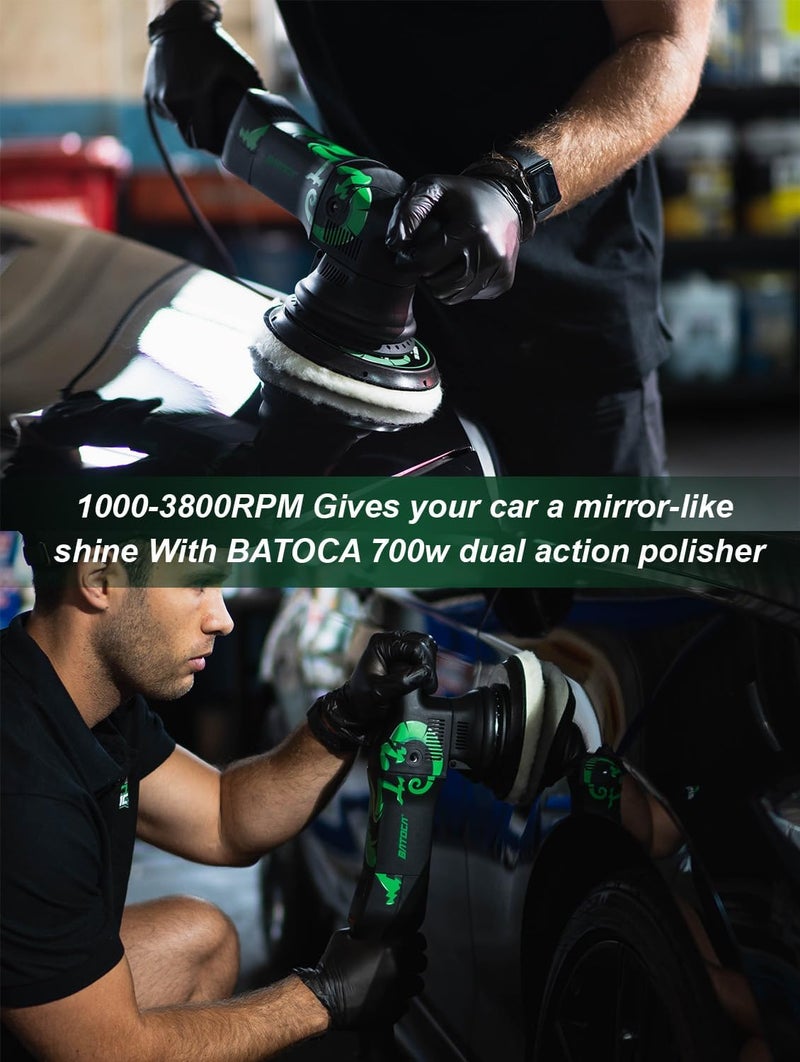 BATOCA Dual Action Polisher, Auto Buffers and Polishers, DA Buffer for Car Detailing, 6 Inches and 700w Random Orbital ,6 Variable Speed with Polishing Pads for Waxing,Buffing,Sanding,Polishing - Image 5