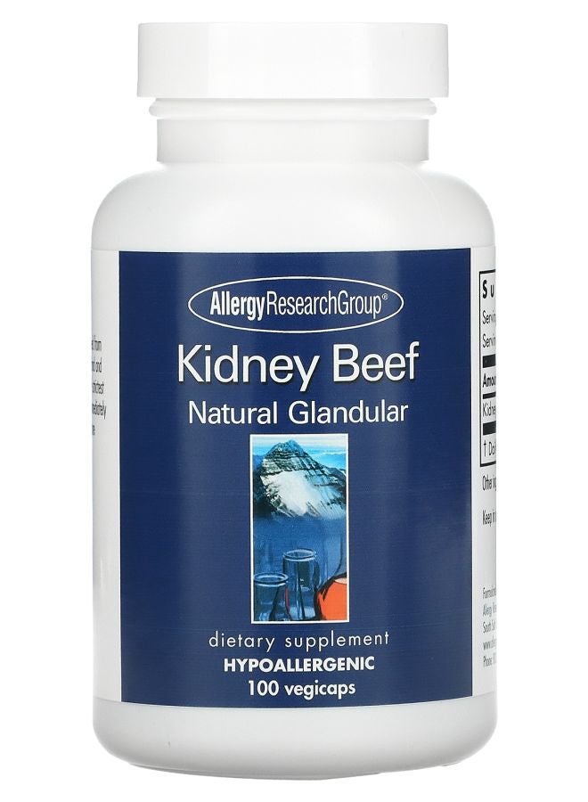 Allergy Research Group Kidney Beef Natural Glandular 100 Vegicaps