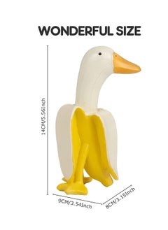 Y&D Garden Sculptures, Statues Decor, Creative Banana Duck Art Decorations, Gnome Suitable for Patio Lawn Yard Office Outdoor Decor Housewarming Gift  - Image 5