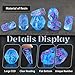 FONVGOGO Polyhedral Dice Set DND Dice Set Resin Dungeons and Dragons Gifts Ideas Role Playing RPG Dice Cool Dice 7 Piece D20 D12 D10 D8 D6 D4Blue and Purple - Image 4