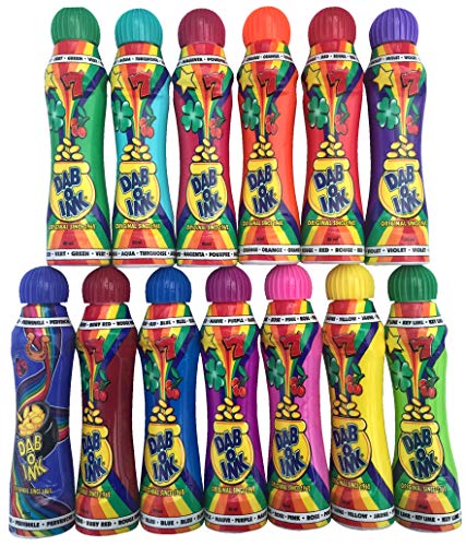 DabOInk 3oz Bingo Daubers Mixed Colors 24ct 13 Colors