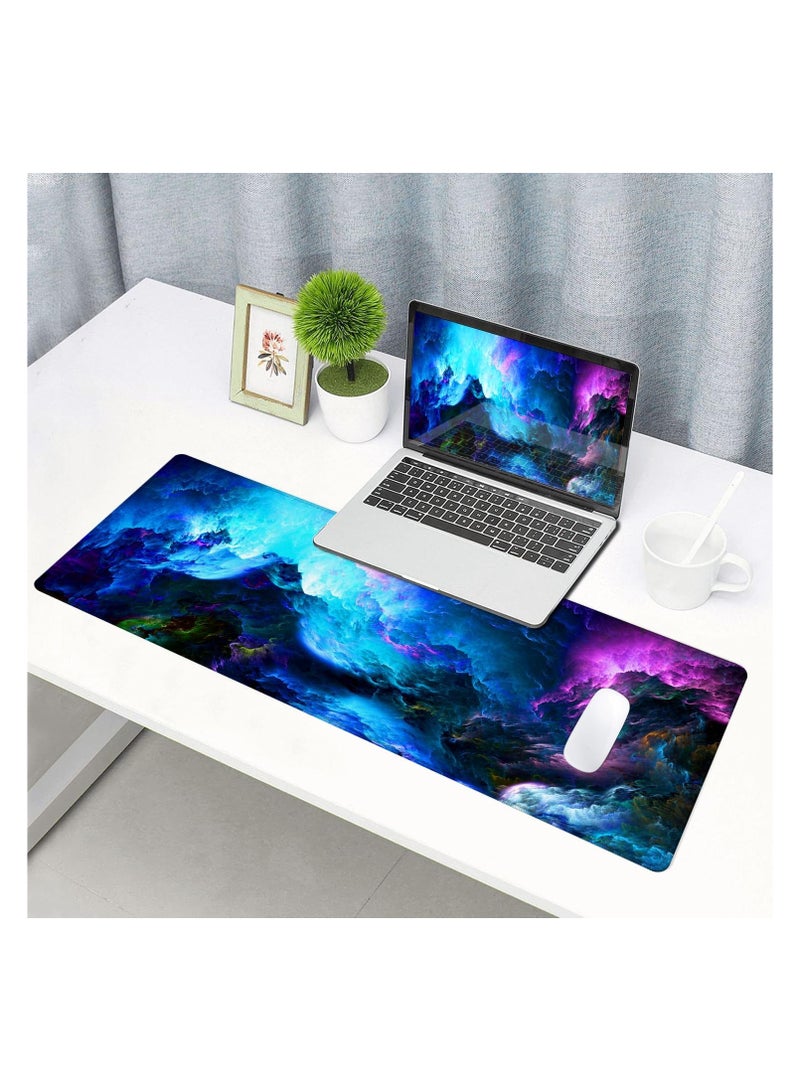 Gaming Mouse Pad, Large Non-Slip Rubber Base Mouse Pad, Keyboard Mouse Pad 30*60cm,Dazzling Galaxy  - Image 4