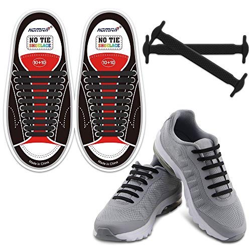 HOMAR No Tie Shoelaces for Kids and Adults Stretch Silicone Elastic No Tie Shoe Laces - Image 1