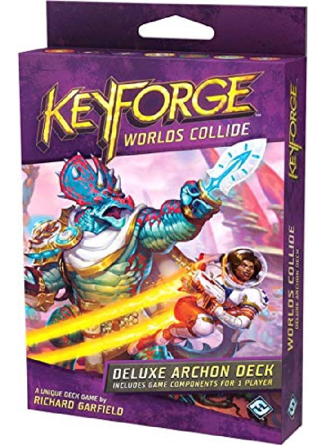 Fantasy Flight Games Keyforge Worlds Collide Deluxe Deck Expansion ; Fastpaced Card Came ; Strategy Game For Adults And Teens ; Ages 14+ ; 2 Players ; Average Playtime 45 Minutes ; Made By - Image 2